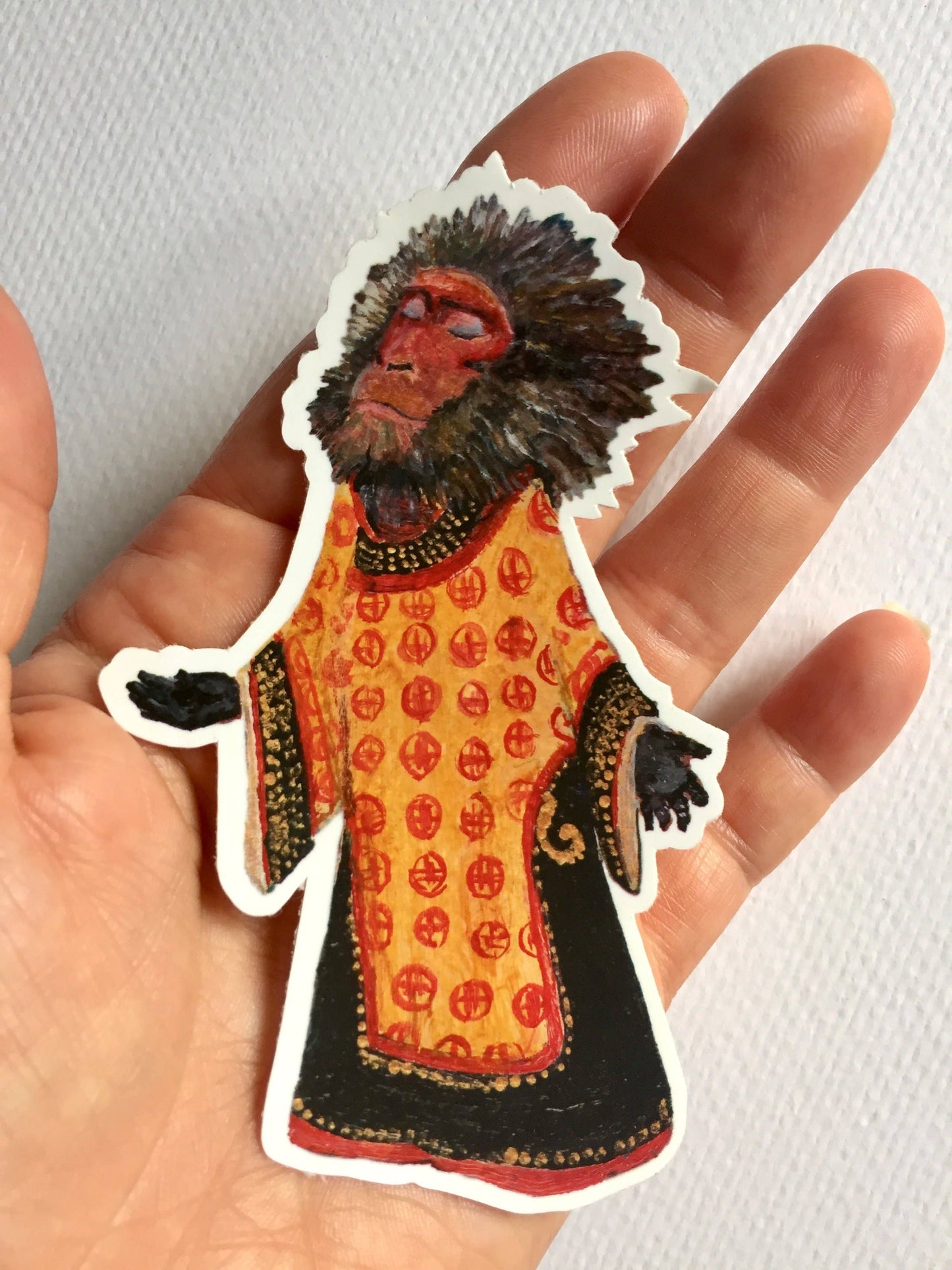 Vinyl Sticker // Snow Monkey // Die Cut Vinyl Sticker