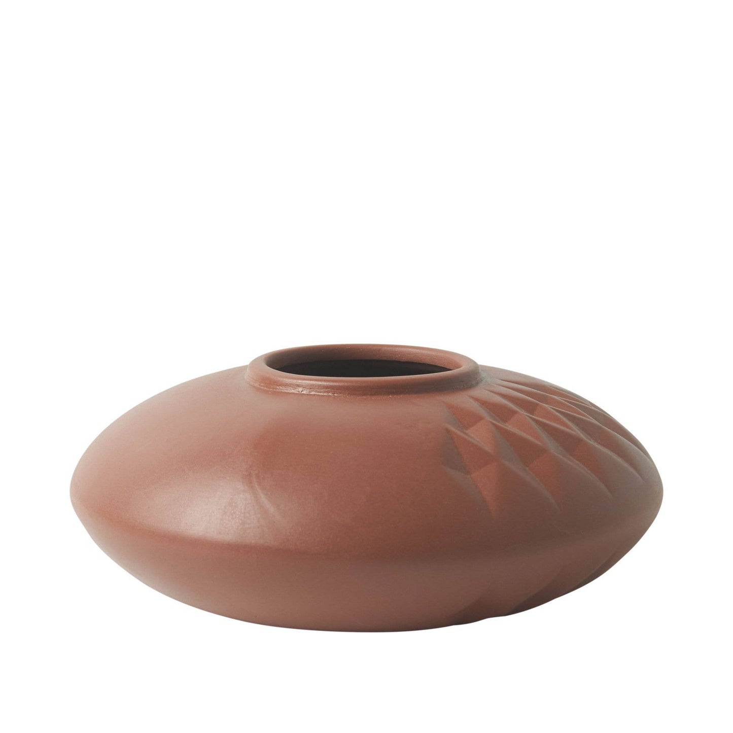 Blue Fold Vase 2 brown