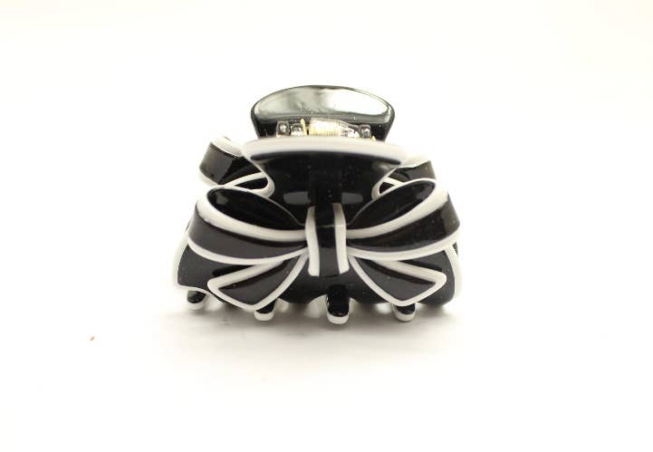 Chanel Insp Preppy Bow Jaws: Black