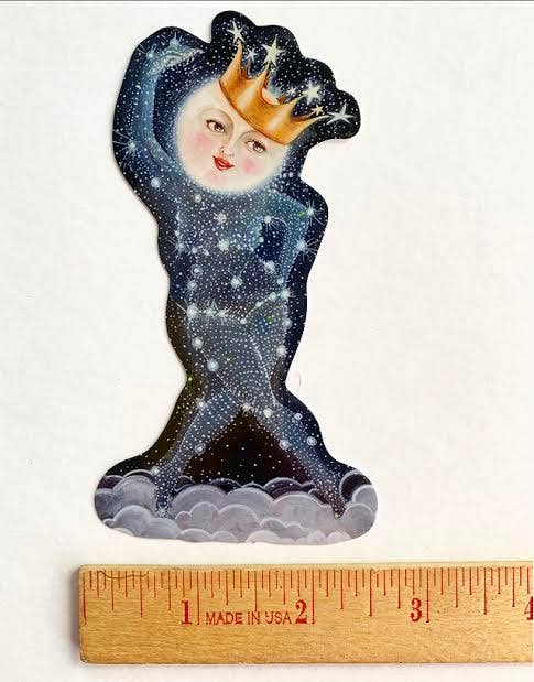 Vinyl Sticker // Moon Sticker // Die Cut Dancing Moon Sticker