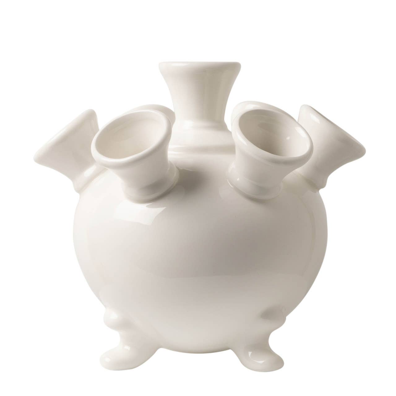 Tulip vase on legs White small