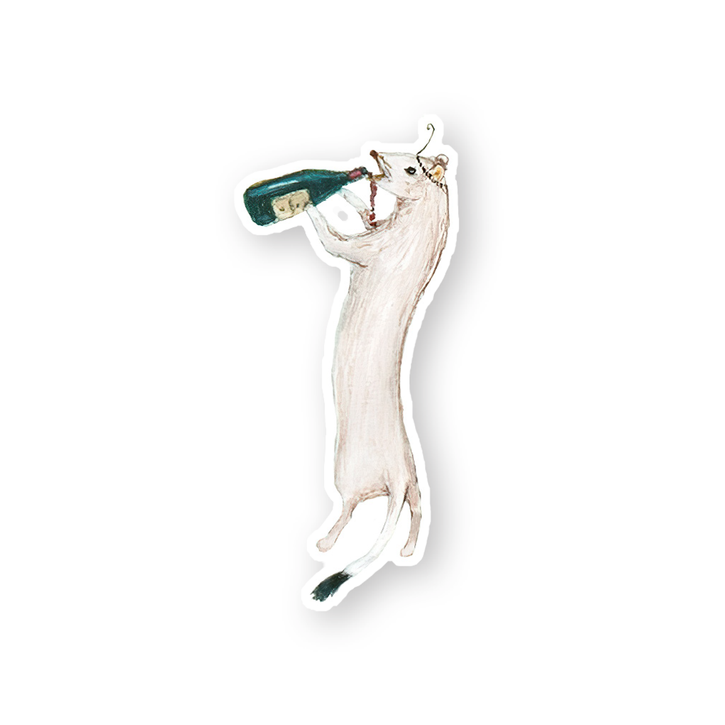 Drunk Weasel // Die Cut Vinyl Sticker