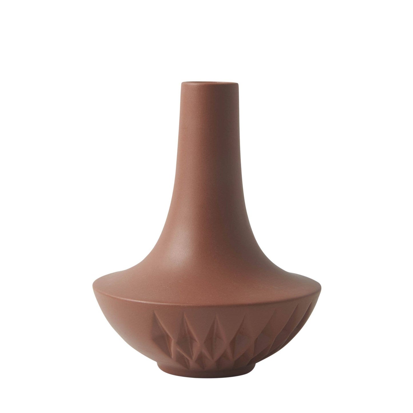 Blue Fold Vase 1 matt brown