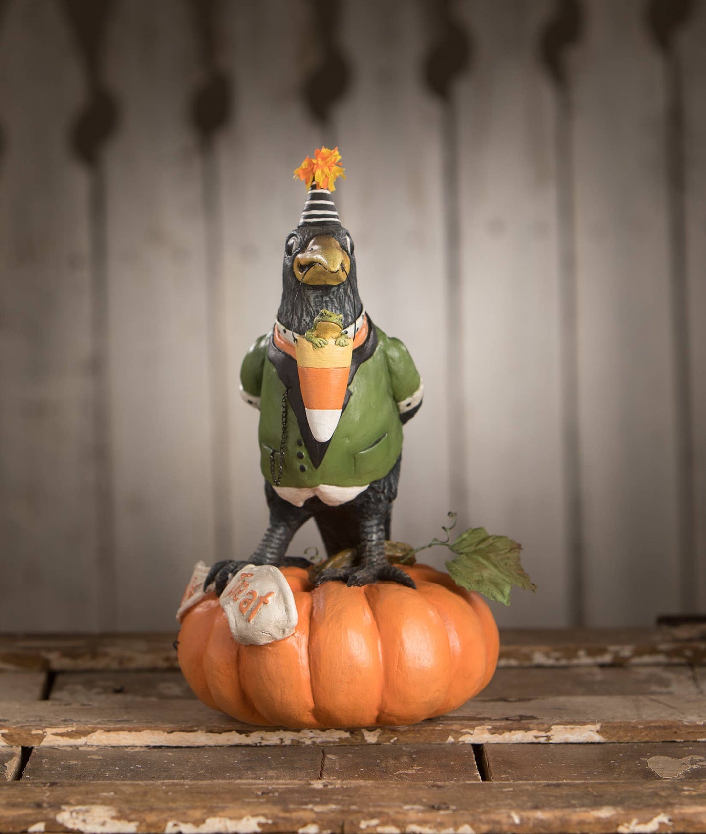 Tricky Crow on Pumpkin