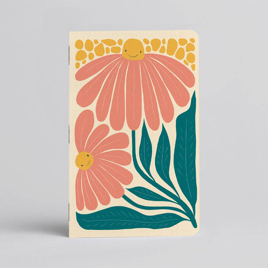 Happy Daisy Notebook: Blank / 3.5" x 5.5" 2-pack