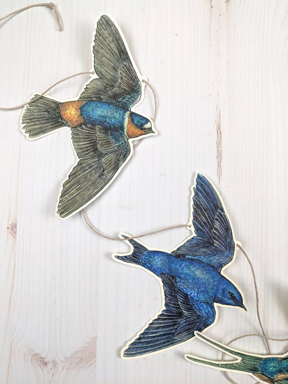 Swallow Illustrated Garland