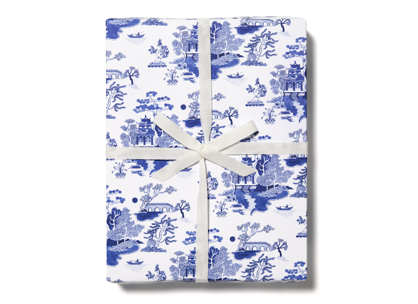 Blue Chinoiserie wrapping paper