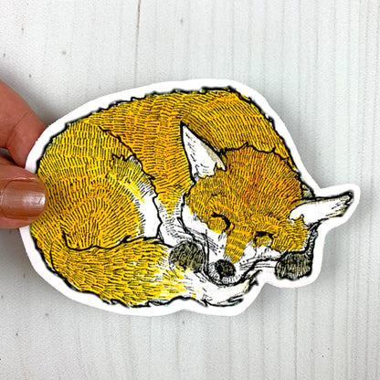 Sleeping Fox Vinyl Sticker