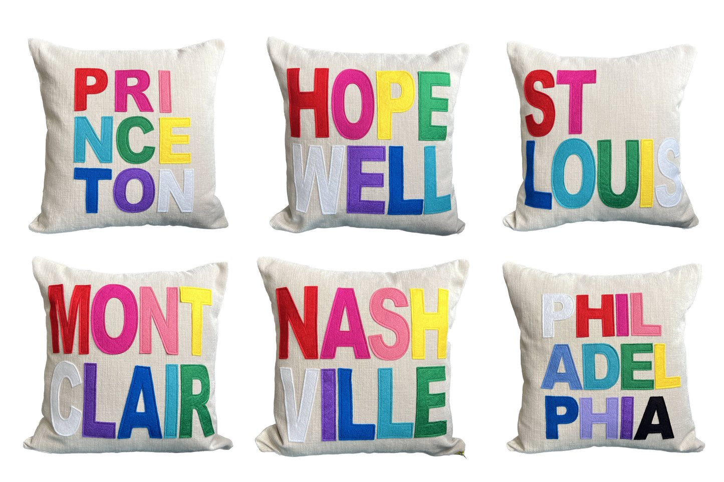 Place Pillow Cover - Customized Place Name: 8 letters / Case + Insert