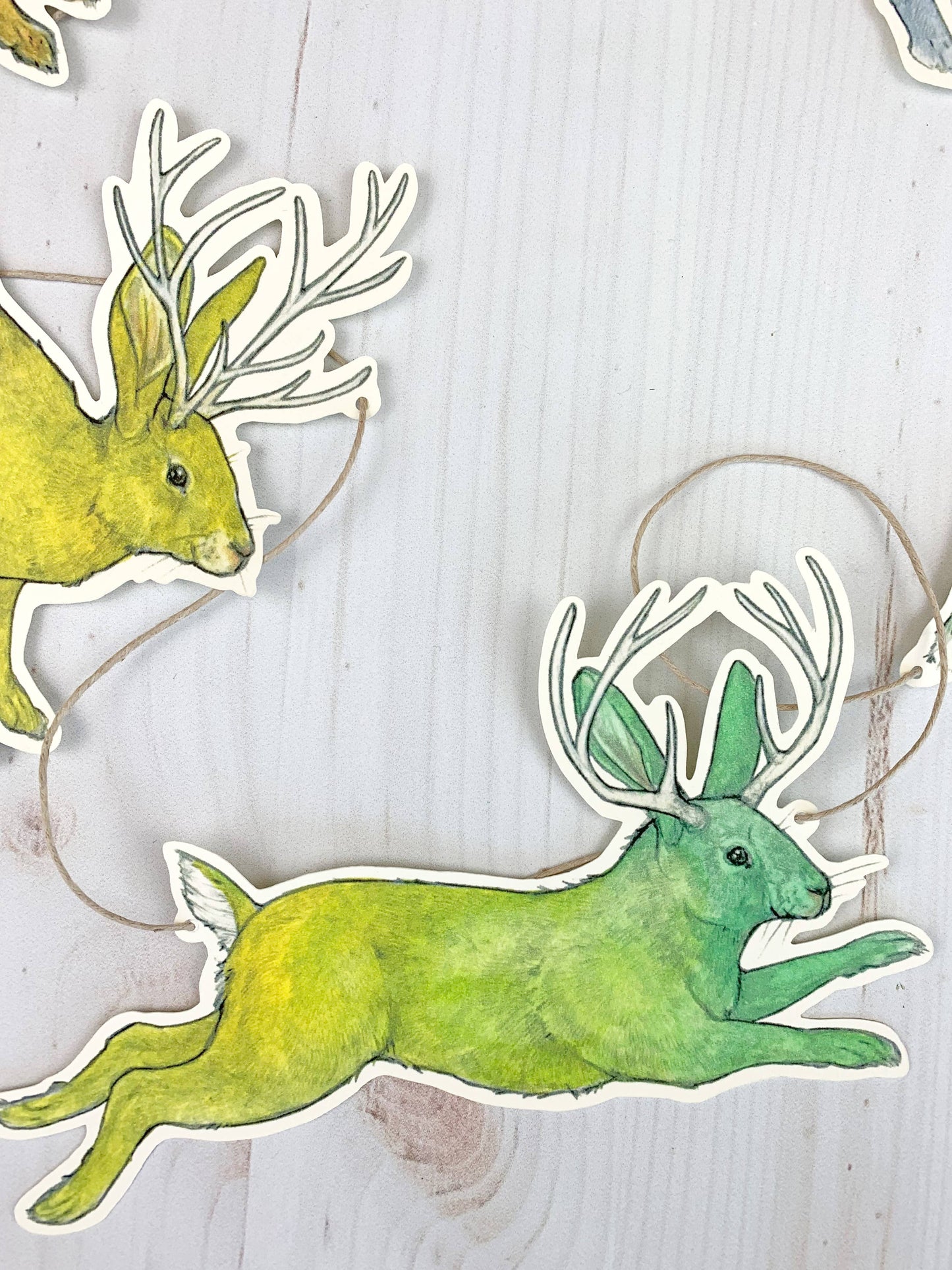 Jumping Jackalope Illustrated Garland