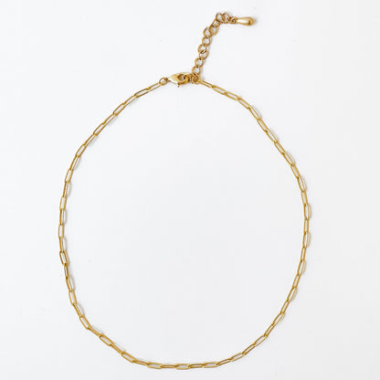 Adjustable Sweet And Dainty Gold Paperclip Necklace