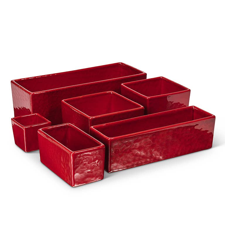 Lg Slim Long Planter-Red-5x13"L-1490