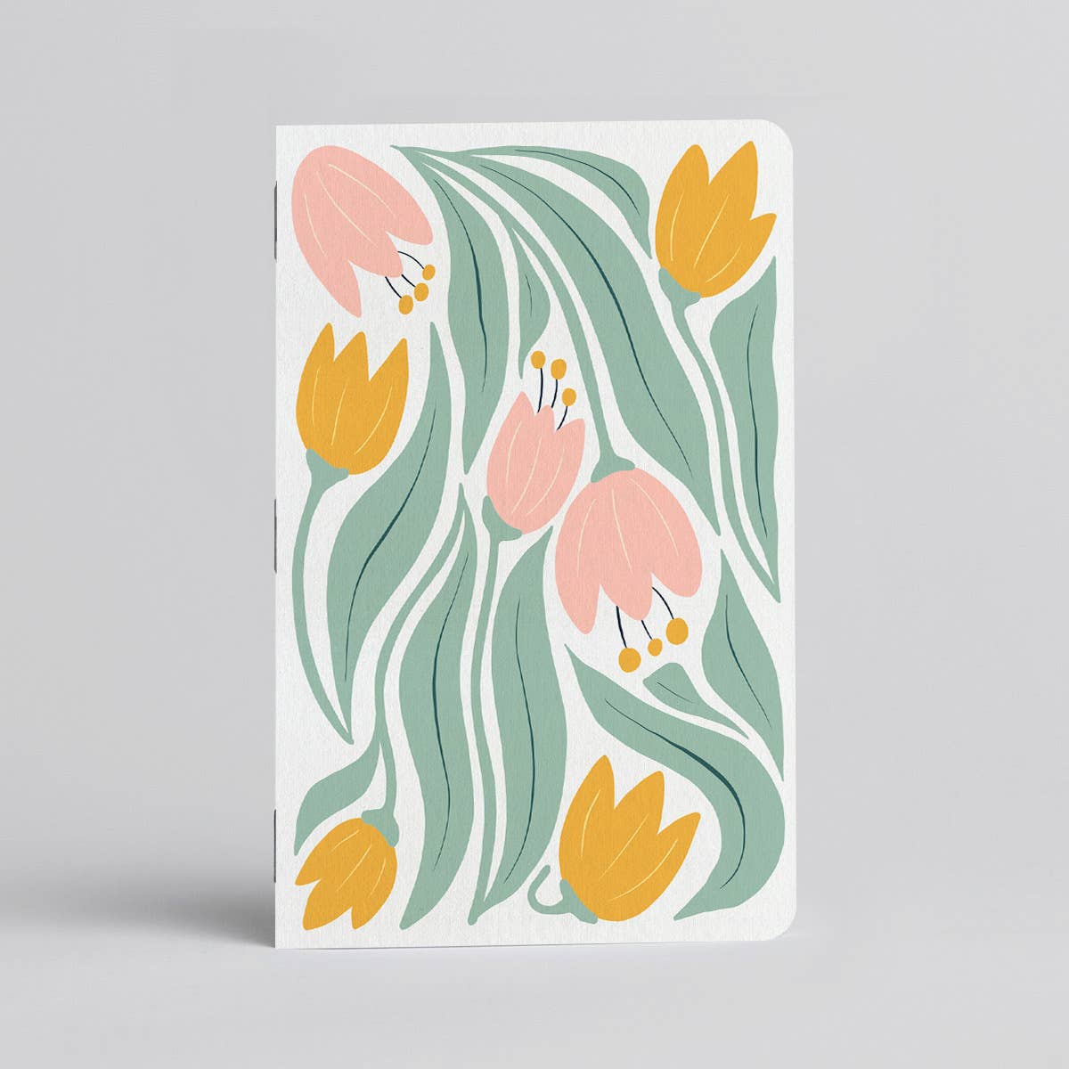 Tulip Floral Notebook: Blank / 3.5" x 5.5" 2-pack