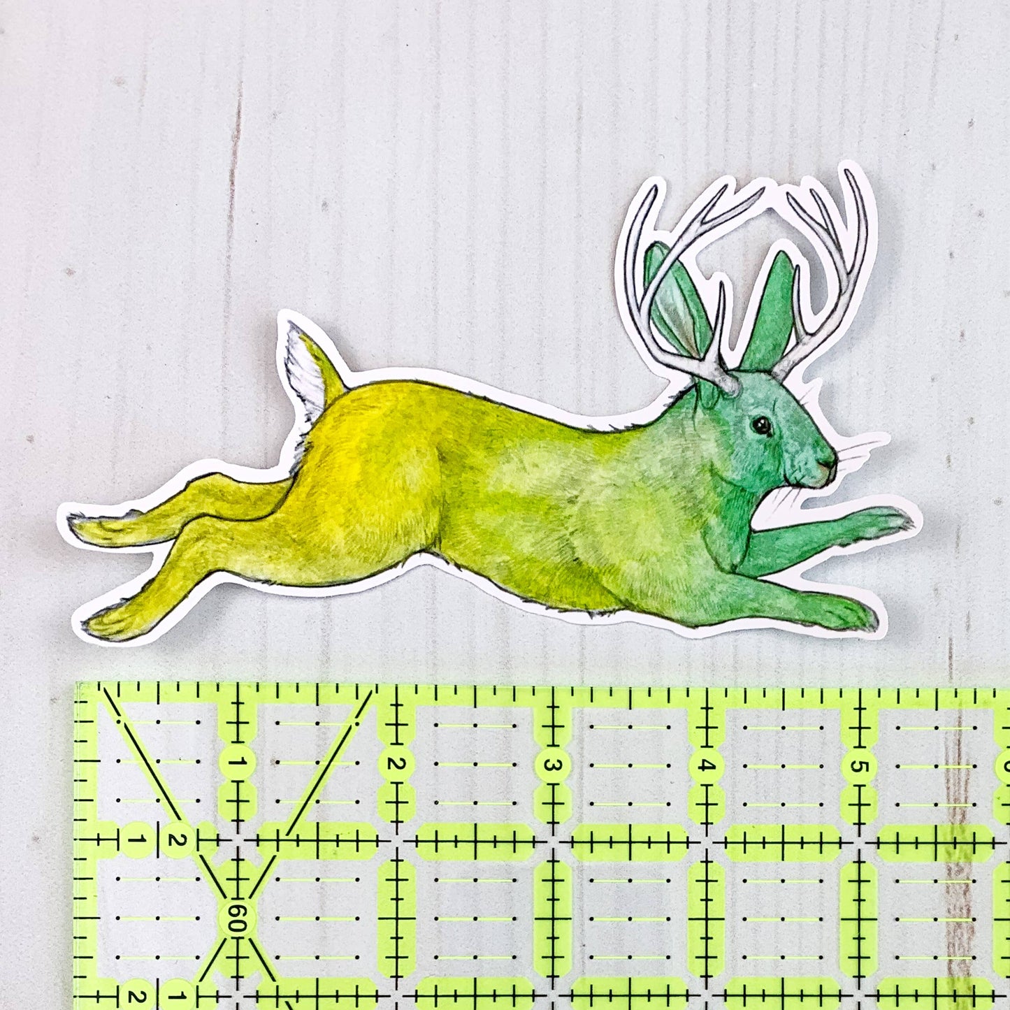 Jumping Jackalope Vinyl Sticker