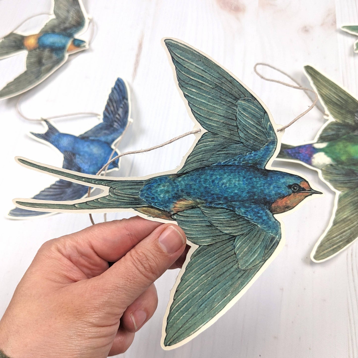 Swallow Illustrated Garland