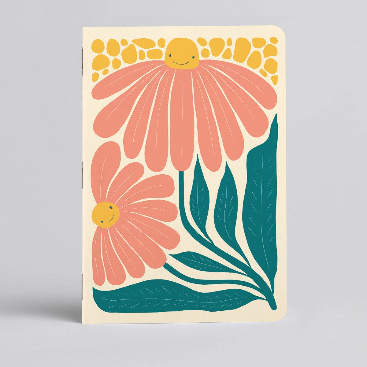 Happy Daisy Notebook: Blank / 3.5" x 5.5" 2-pack