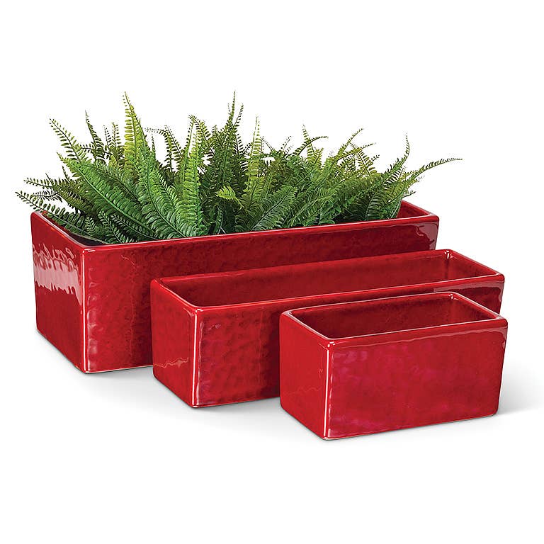 Lg Slim Long Planter-Red-5x13"L-1490