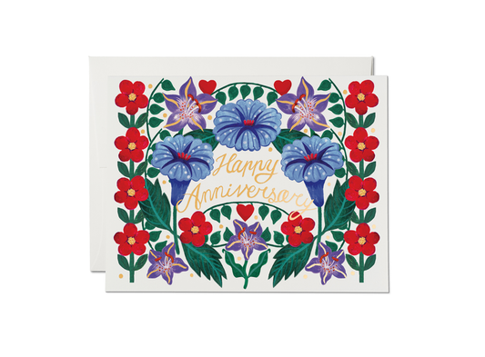 Petunia Anniversary greeting card