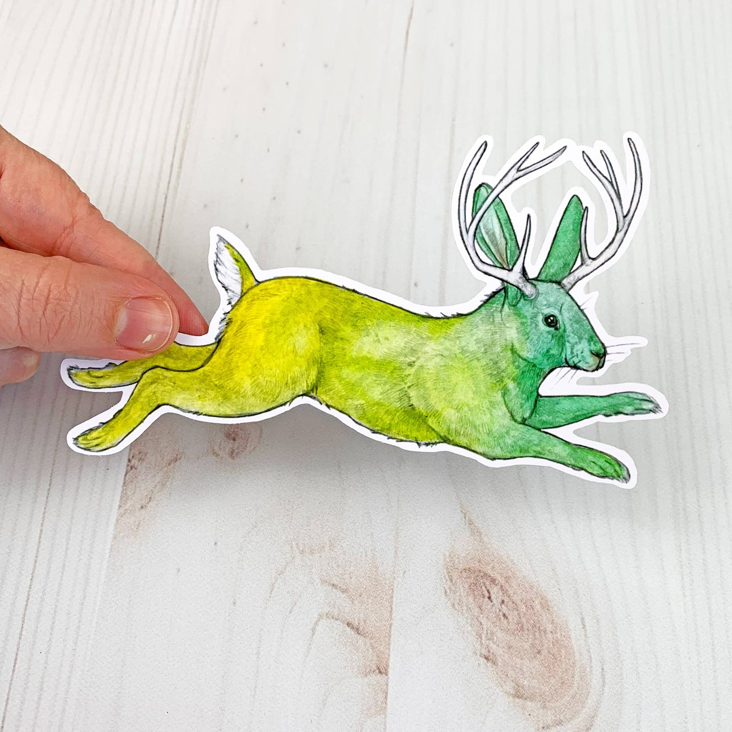 Jumping Jackalope Vinyl Sticker