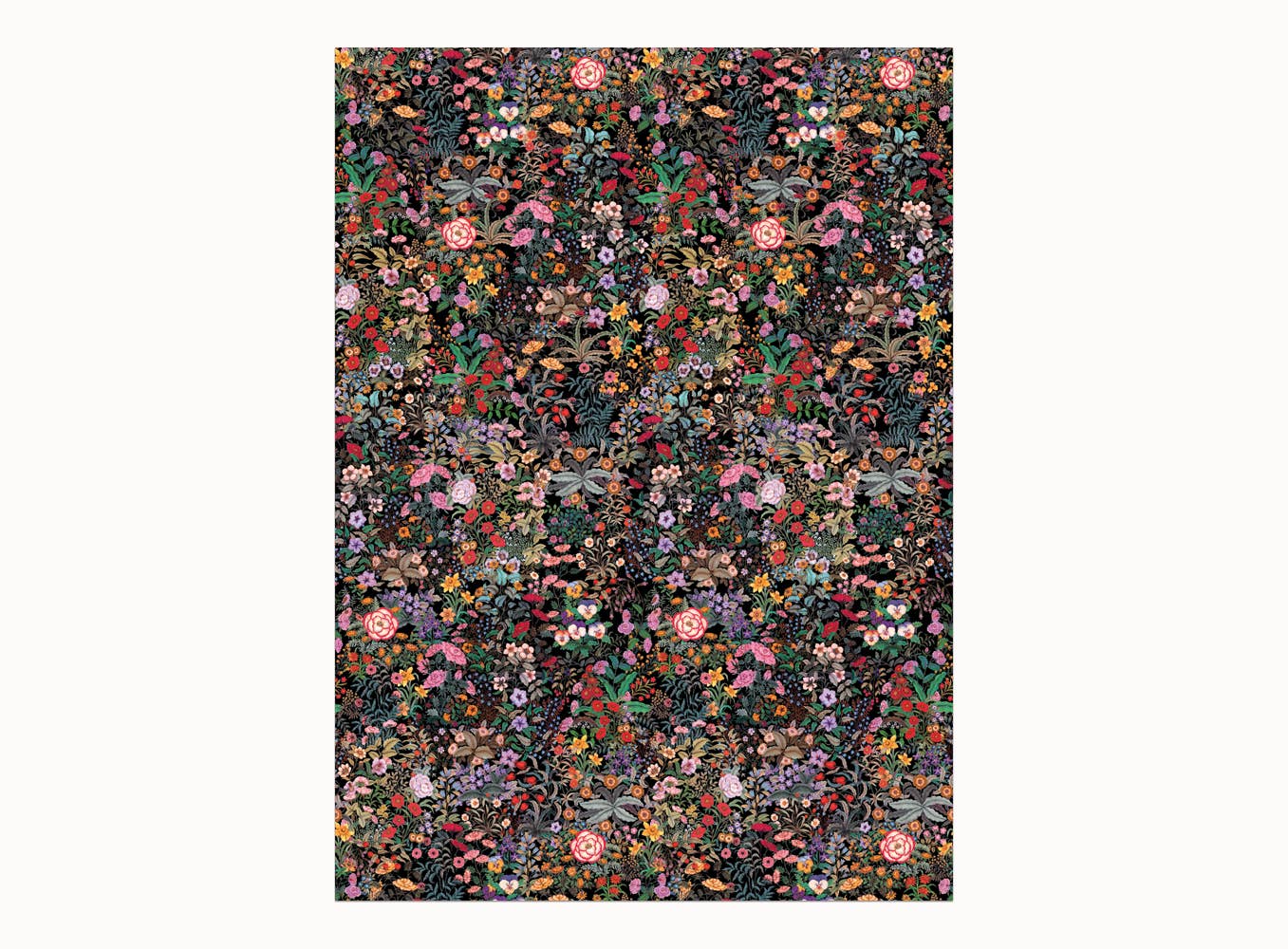 Meadow Black wrapping paper