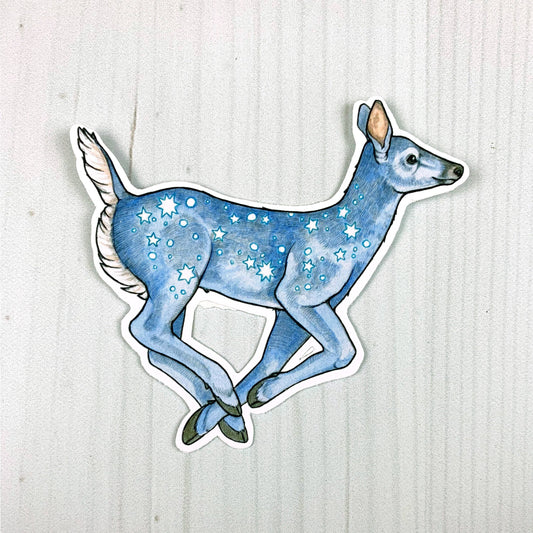 Starry Deer Vinyl Sticker