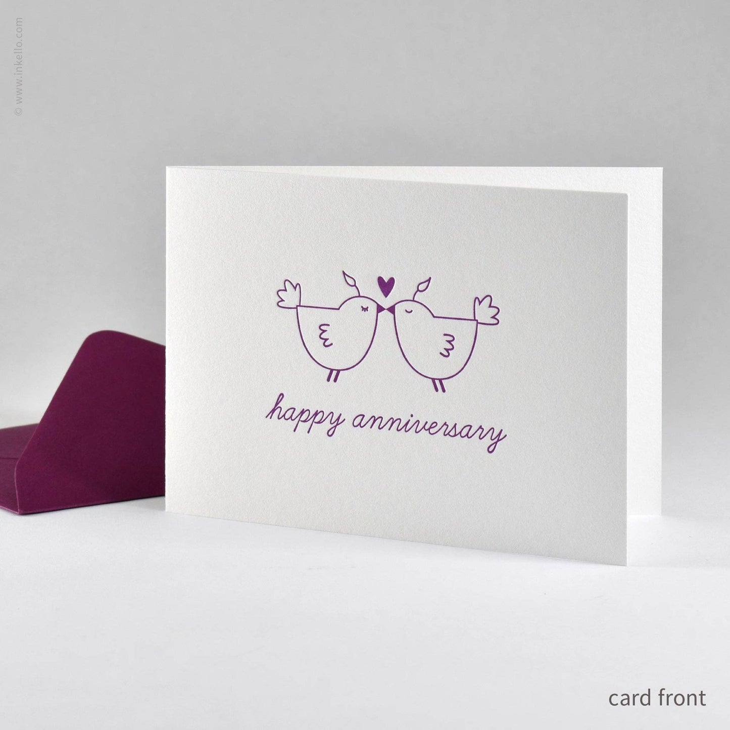 Lovebirds Happy Anniversary Card (#563)