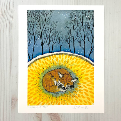 Sleeping Fox - 8x10" Archival Print