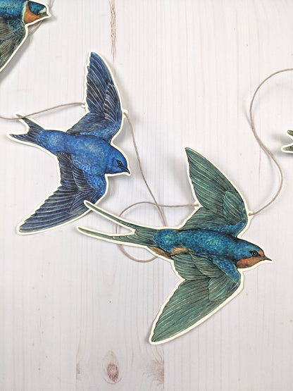 Swallow Illustrated Garland