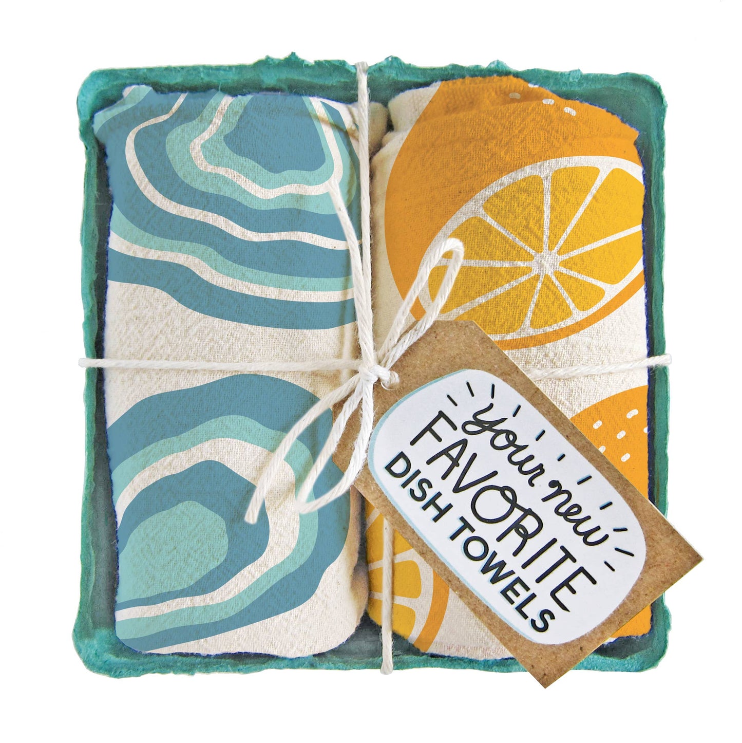 FRESH OYSTERS (Oyster, Lemon) - Tea Towel Set of 2