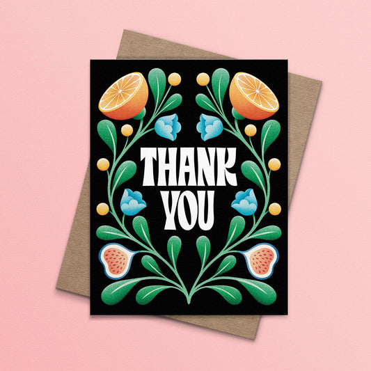 Thank You Oranges and Figs Greeting Card