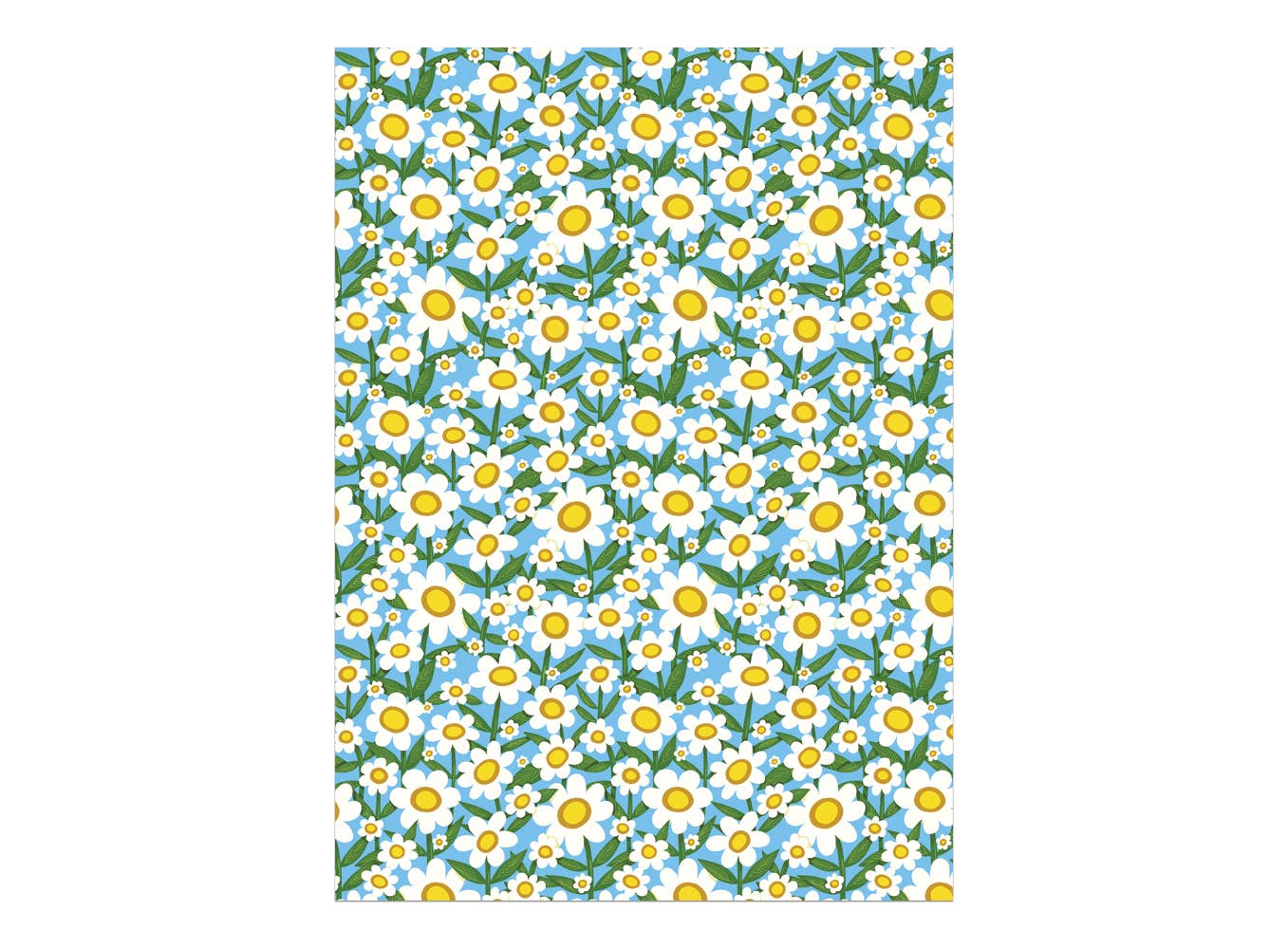 Seventies Daisy wrapping paper