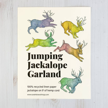 Jumping Jackalope Illustrated Garland