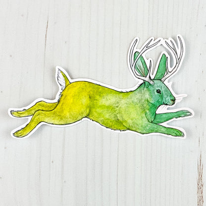 Jumping Jackalope Vinyl Sticker